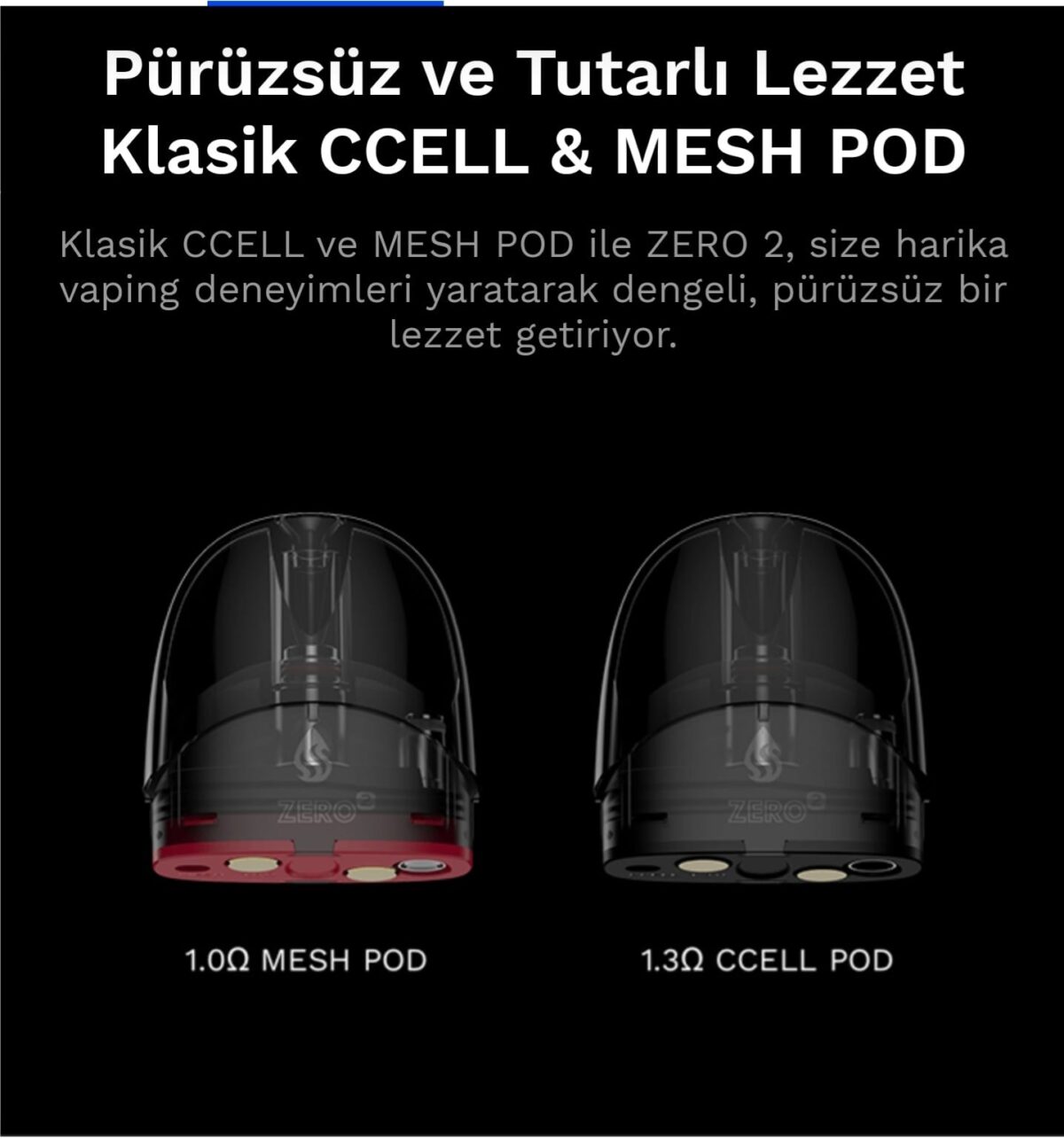 NEW VAPORESO ZERO 2 POD 800 MAH kartuş